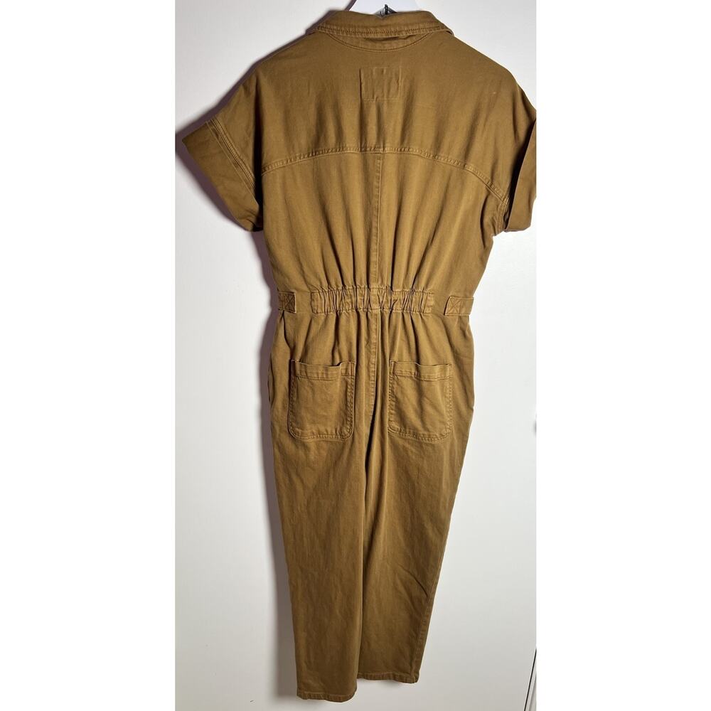 Pilcro X Anthropologie Small Brown Wingsuit Jumpsuit Romper Cap Sleeve Belted - Picture 5 of 13